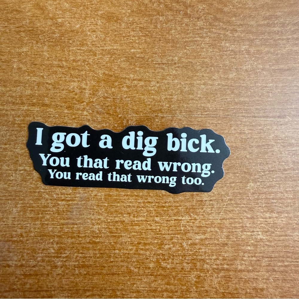 Humorous Black and White Sticker‎